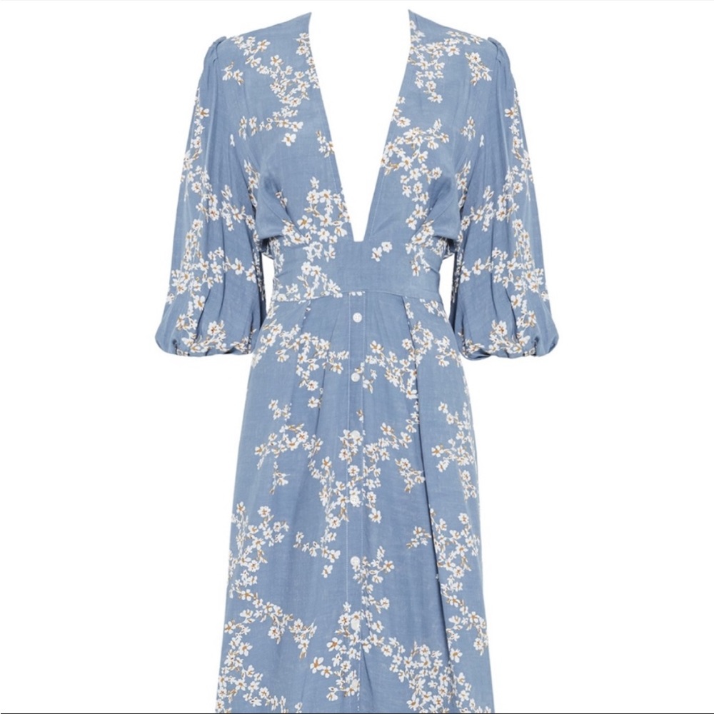 Faithfull the Brand Chloe Midi Dress size XS 2 - Picture 10 of 12
